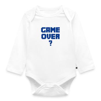 GAME OVER blau - Baby Bio-Langarm-Body - Weiß - Vorne