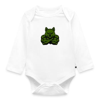 dog comic fit - Baby Bio-Langarm-Body - Weiß - Vorne