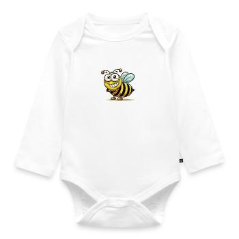 Abeille Guêpe Animal - Body Bébé bio manches longues - blanc - Devant