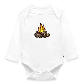 campfire - Organic Longsleeve Baby Bodysuit - white - Front
