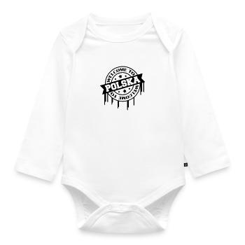 Welcome to Polska - Organic Longsleeve Baby Bodysuit - white - Front