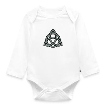 celtic trinity knot - Baby Bio-Langarm-Body - Weiß - Vorne