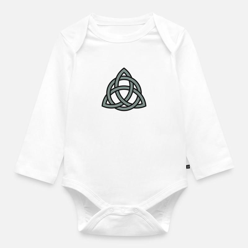 celtic trinity knot - Body Bébé bio manches longues - blanc