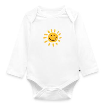 Sonne - Baby Bio-Langarm-Body - Weiß - Vorne