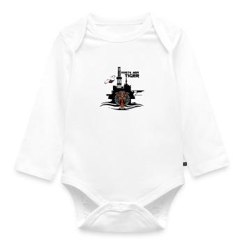 North Sea Tiger Oil Rig Platform Aberdeen - Organic Longsleeve Baby Bodysuit - white - Front