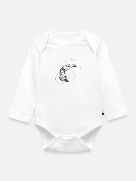 Ptaszor - Baby Bio-Langarm-Body - Weiß