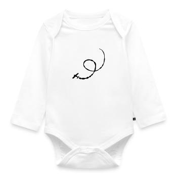 Stunt Flugzeug - Baby Bio-Langarm-Body - Weiß - Vorne