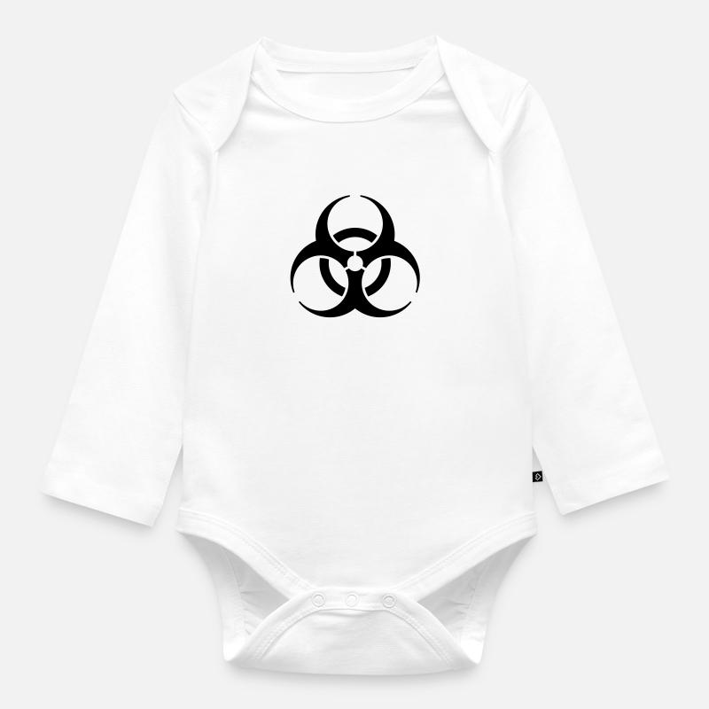 Biohazard Biohazard Symbole de danger - Body Bébé bio manches longues - blanc