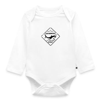 White Shark Great White - Organic Longsleeve Baby Bodysuit - white - Front