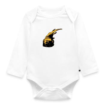 Albanischer Helm von Skanderbeg Tirana Albanien - Baby Bio-Langarm-Body - Weiß - Vorne