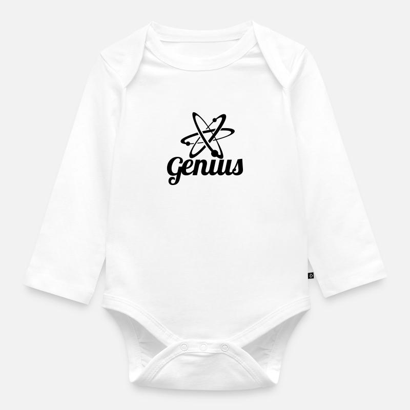 génie - Body Bébé bio manches longues - blanc