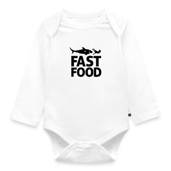 fast food - Baby Bio-Langarm-Body - Weiß - Vorne