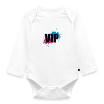 VIP 3D Effekt - Baby Bio-Langarm-Body - Weiß - Vorne