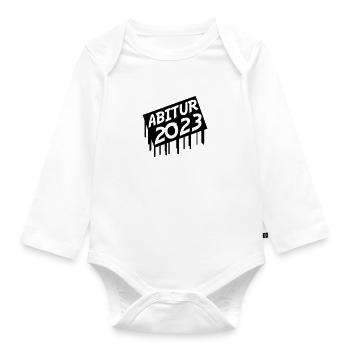 Abitur 2023 - Baby Bio-Langarm-Body - Weiß - Vorne