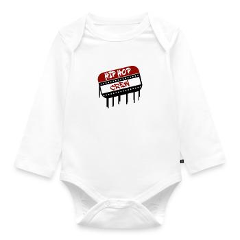 Hip Hop Crew - Organic Longsleeve Baby Bodysuit - white - Front