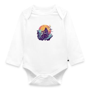 Rocker Biker Chopper - Body Bébé bio manches longues - blanc - Devant