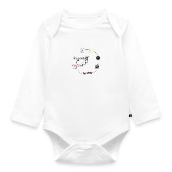 do it success - Organic Longsleeve Baby Bodysuit - white - Front