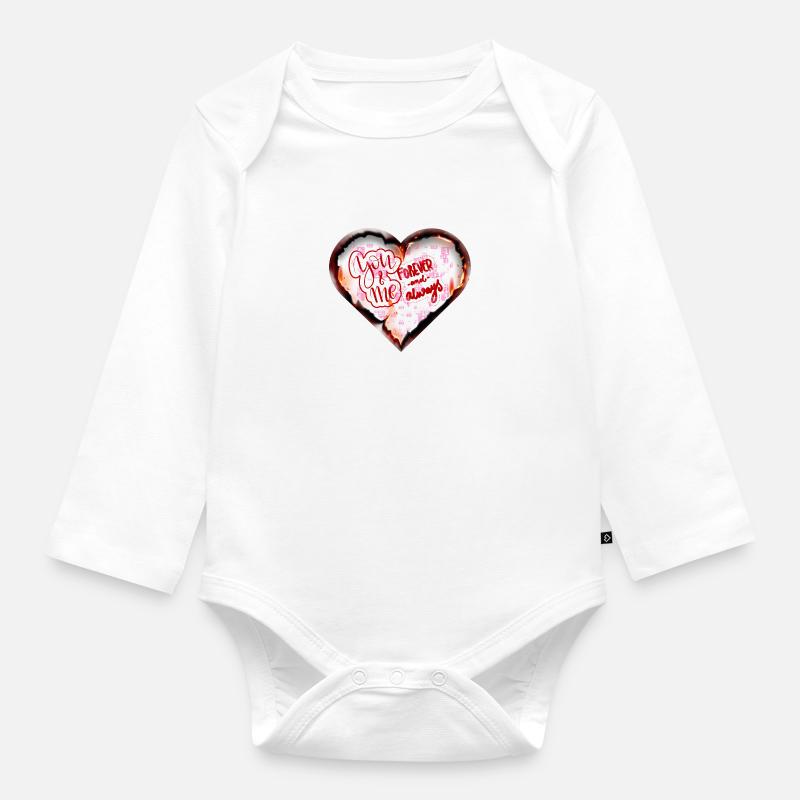 love saint valentine - Organic Longsleeve Baby Bodysuit - white