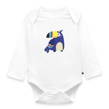Kleiner Tukan - Baby Bio-Langarm-Body - Weiß - Vorne