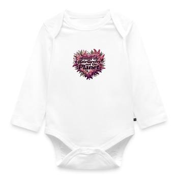 Destroy the Planet not the Patriarchy - Organic Longsleeve Baby Bodysuit - white - Front
