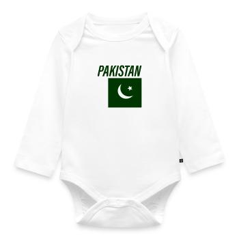 pakistan - Baby Bio-Langarm-Body - Weiß - Vorne