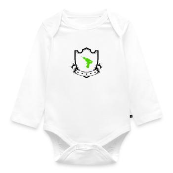 Drill Coat of Arms - Organic Longsleeve Baby Bodysuit - white - Front