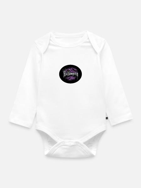 Halloween - Baby Bio-Langarm-Body - Weiß