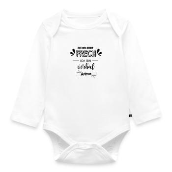 Ich bin nicht frech - Baby Bio-Langarm-Body - Weiß - Vorne