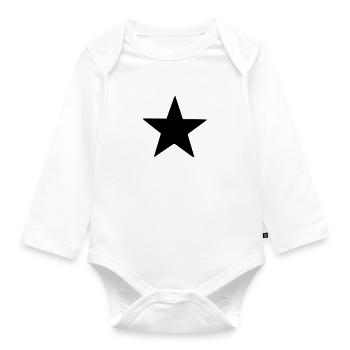 Stern - Baby Bio-Langarm-Body - Weiß - Vorne