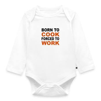 cook - Organic Longsleeve Baby Bodysuit - white - Front