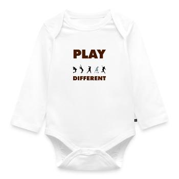 PLAY DIFFERENT - Body Bébé bio manches longues - blanc - Devant