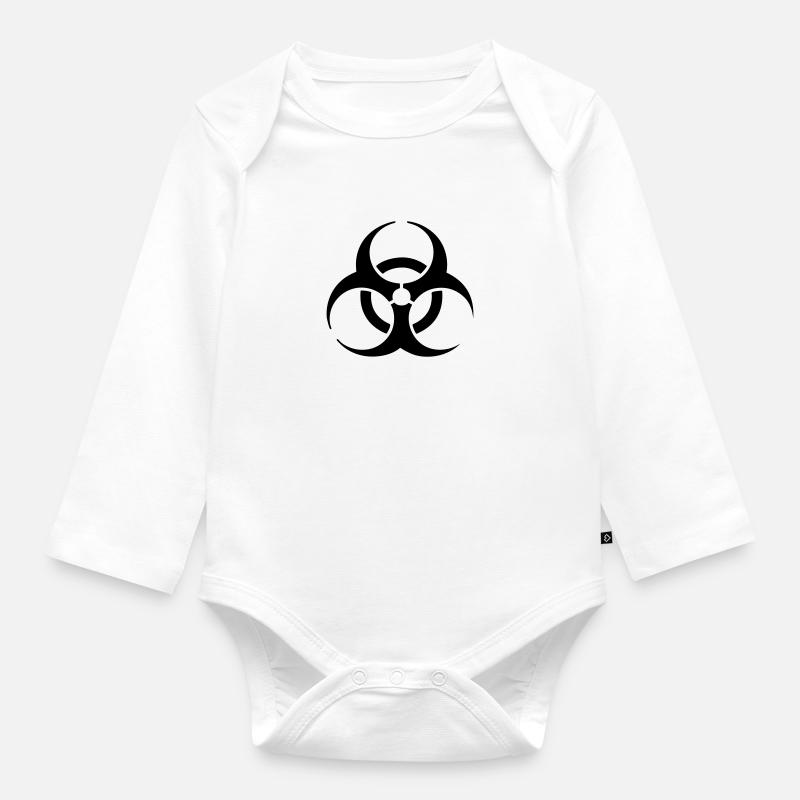 hardstyle biohazard Pullover - Body Bébé bio manches longues - blanc