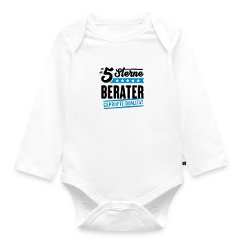 5Sterne Berater - Baby Bio-Langarm-Body - Weiß - Vorne
