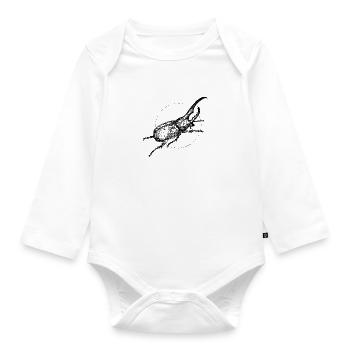Ver de terre - Body Bébé bio manches longues - blanc - Devant