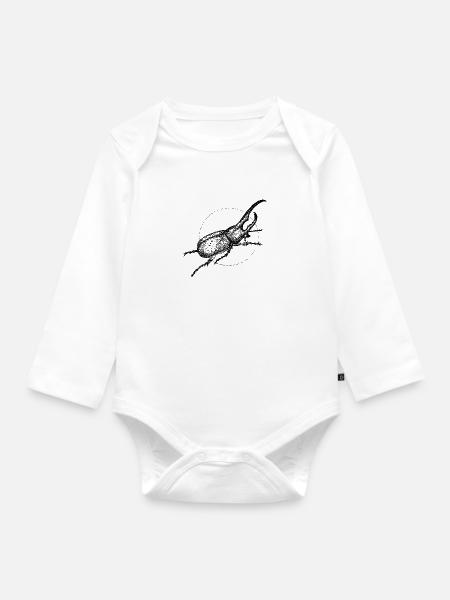 Wurm - Baby Bio-Langarm-Body - Weiß