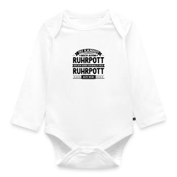 Mein Ruhrpott - Baby Bio-Langarm-Body - Weiß - Vorne