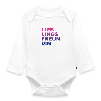 Girlfriend Friendship Favorite Girlfriend - Organic Longsleeve Baby Bodysuit - white - Front