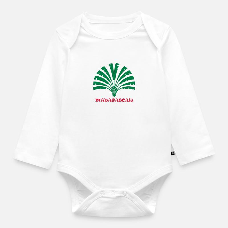 ravinala - Body Bébé bio manches longues - blanc