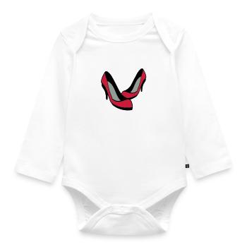 schuhe - Baby Bio-Langarm-Body - Weiß - Vorne