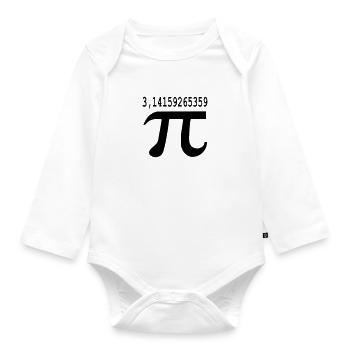 pi - Baby Bio-Langarm-Body - Weiß - Vorne
