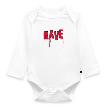 Rave - Baby Bio-Langarm-Body - Weiß - Vorne