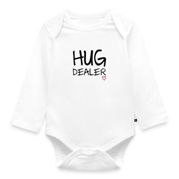 Hug Dealer - Organic Longsleeve Baby Bodysuit - white - Front