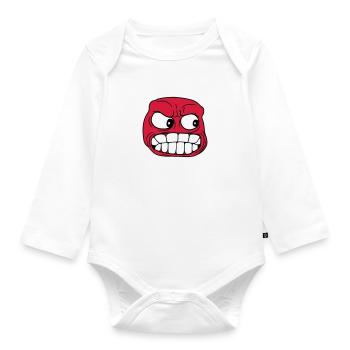evil evil mastery lost together - Organic Longsleeve Baby Bodysuit - white - Front