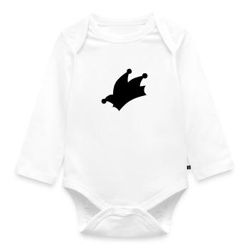 Narrenkappe / Fasching / Karneval - Baby Bio-Langarm-Body - Weiß - Vorne