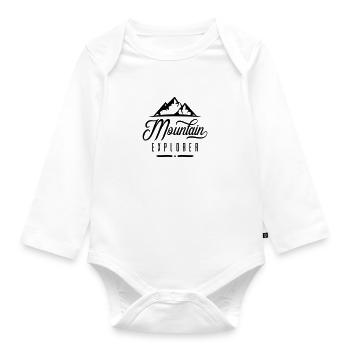 mountain explorer - Baby Bio-Langarm-Body - Weiß - Vorne