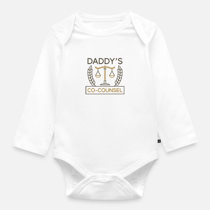 Coconseil de papa - Body Bébé bio manches longues - blanc