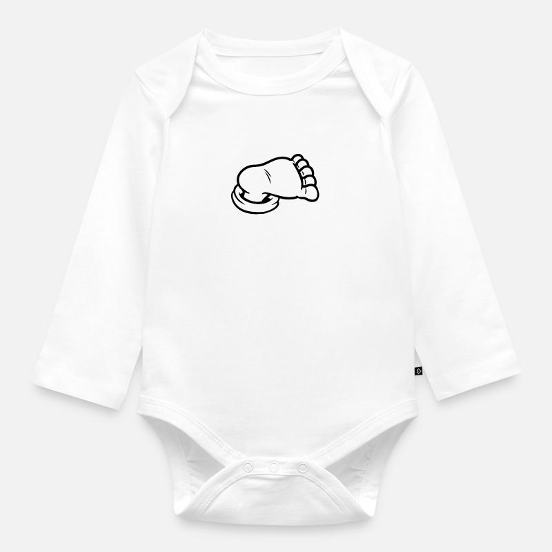jcvd - Body Bébé bio manches longues - blanc