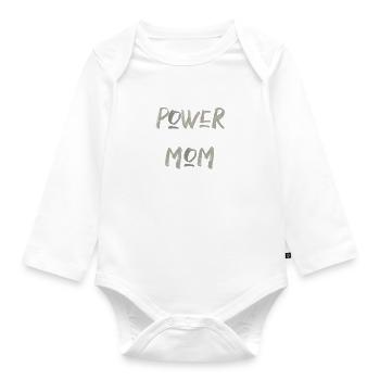 pouvoir maman maman mère enfants parents police - Body Bébé bio manches longues - blanc - Devant