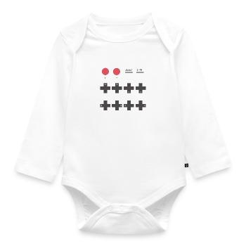 Classic Video Game - Organic Longsleeve Baby Bodysuit - white - Front