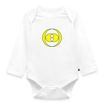 Rosette - Baby Bio-Langarm-Body - Weiß - Vorne